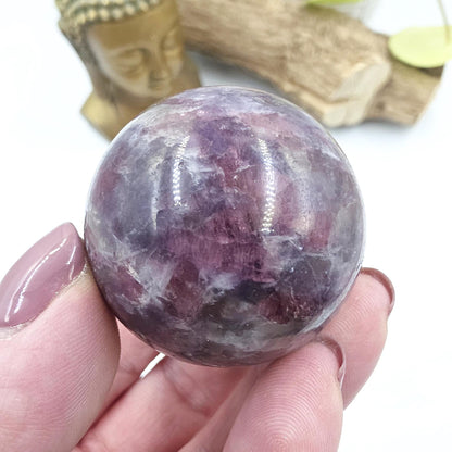 Unicorn Stone (Pegmatite) Sphere – Emotional Healing, Intuition & Spiritual Balance Crystal, 41mm