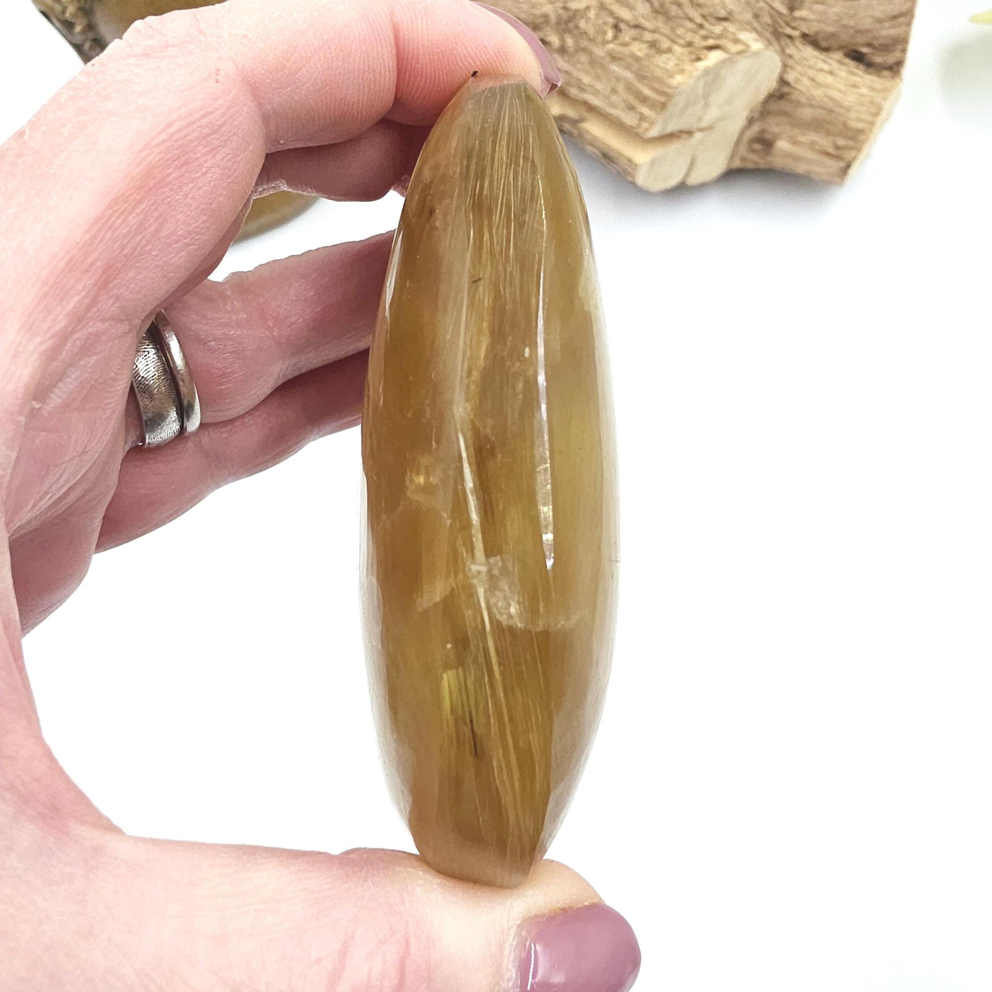 Large Golden Mica (Muscovite) Palm Stone – Confidence, Clarity & Emotional Strength Healing Crystal, 205g