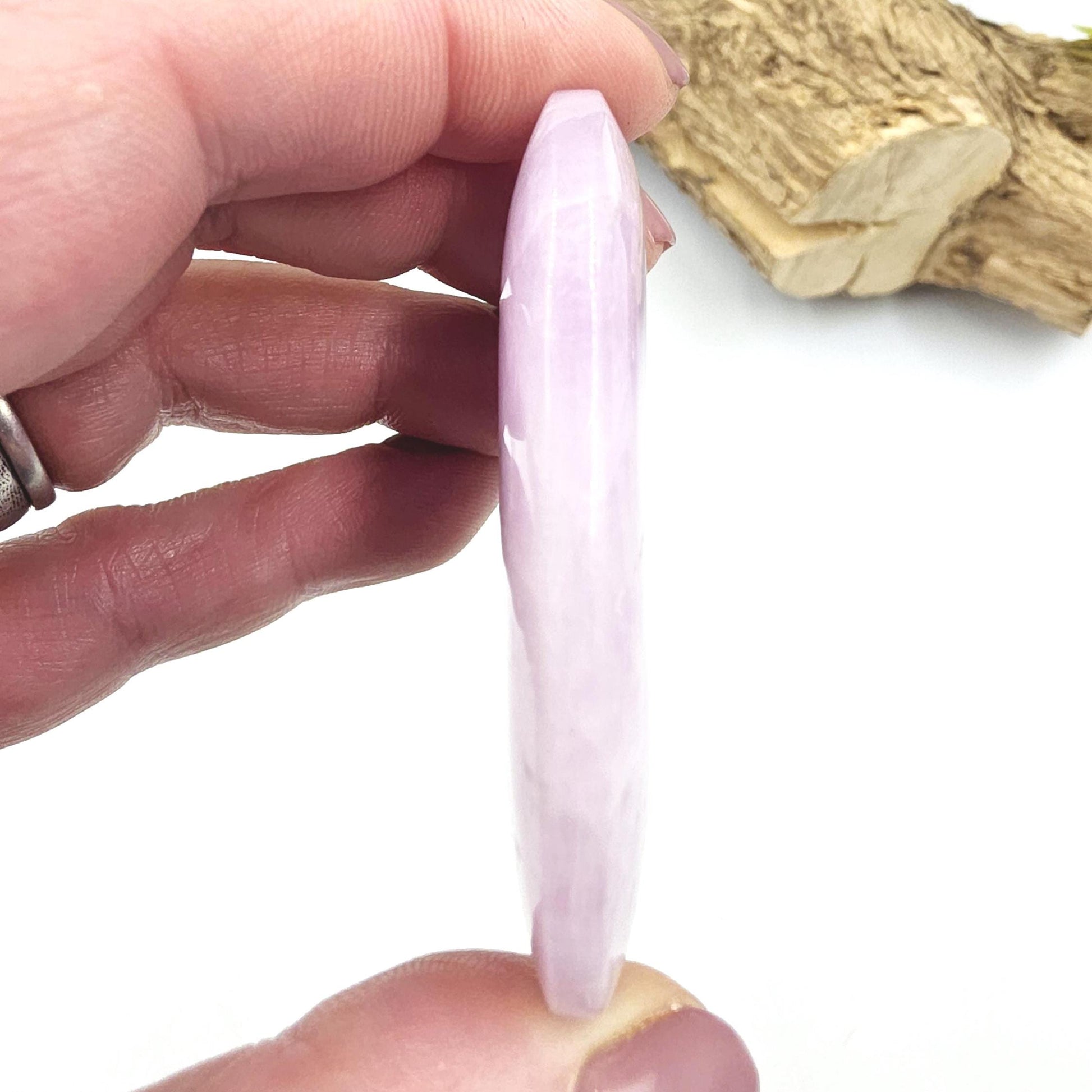 Flashy Kunzite Crystal Palm Stone - Heart Chakra & Emotional Healing Crystal, 60g