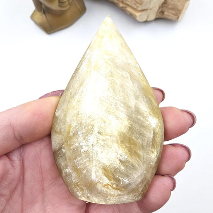 Flashy Golden Mica Muscovite Freeform – Confidence, Clarity & Positive Energy Crystal, 175g