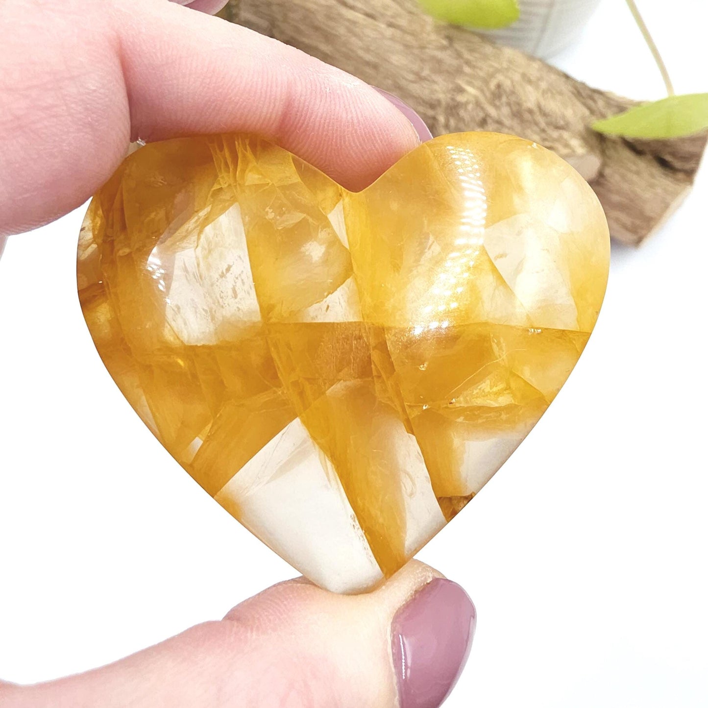 High Grade Golden Healer Quartz Heart – Healing, Energy Amplification & Chakra Alignment Crystal, 100g