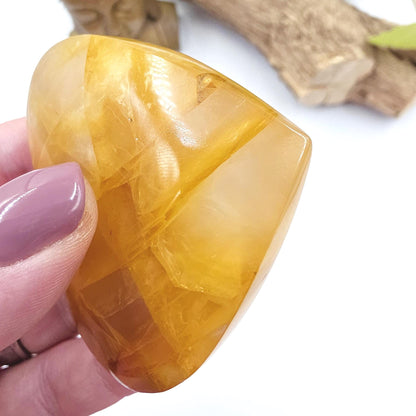 High Grade Golden Healer Quartz Heart – Healing, Energy Amplification & Chakra Alignment Crystal, 100g