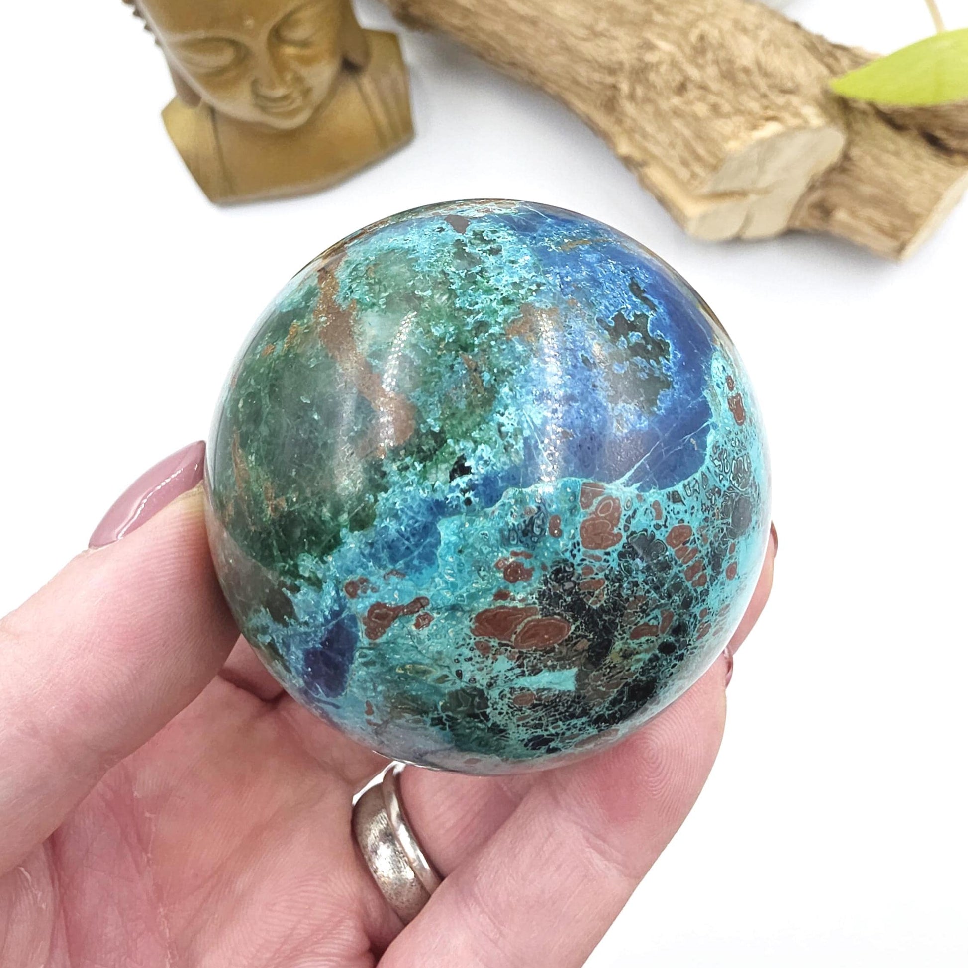 Large Quantum Quattro Sphere – Emotional Healing, Heart Chakra Balance & Spiritual Growth Crystal, 59mm