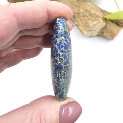 Rare Azurite Palm Stone - Intuition & Spiritual Insight Third Eye Chakra Crystal, 40g