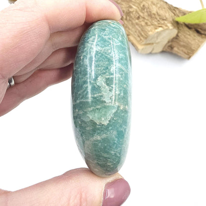 Large Amazonite Palm Stone – Calm, Communication & Emotional Healing Crystal, 160g