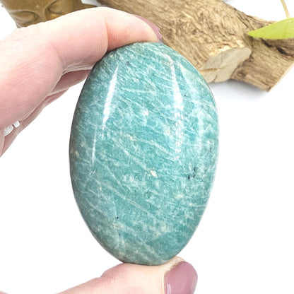 Large Amazonite Palm Stone – Calm, Communication & Emotional Healing Crystal, 160g