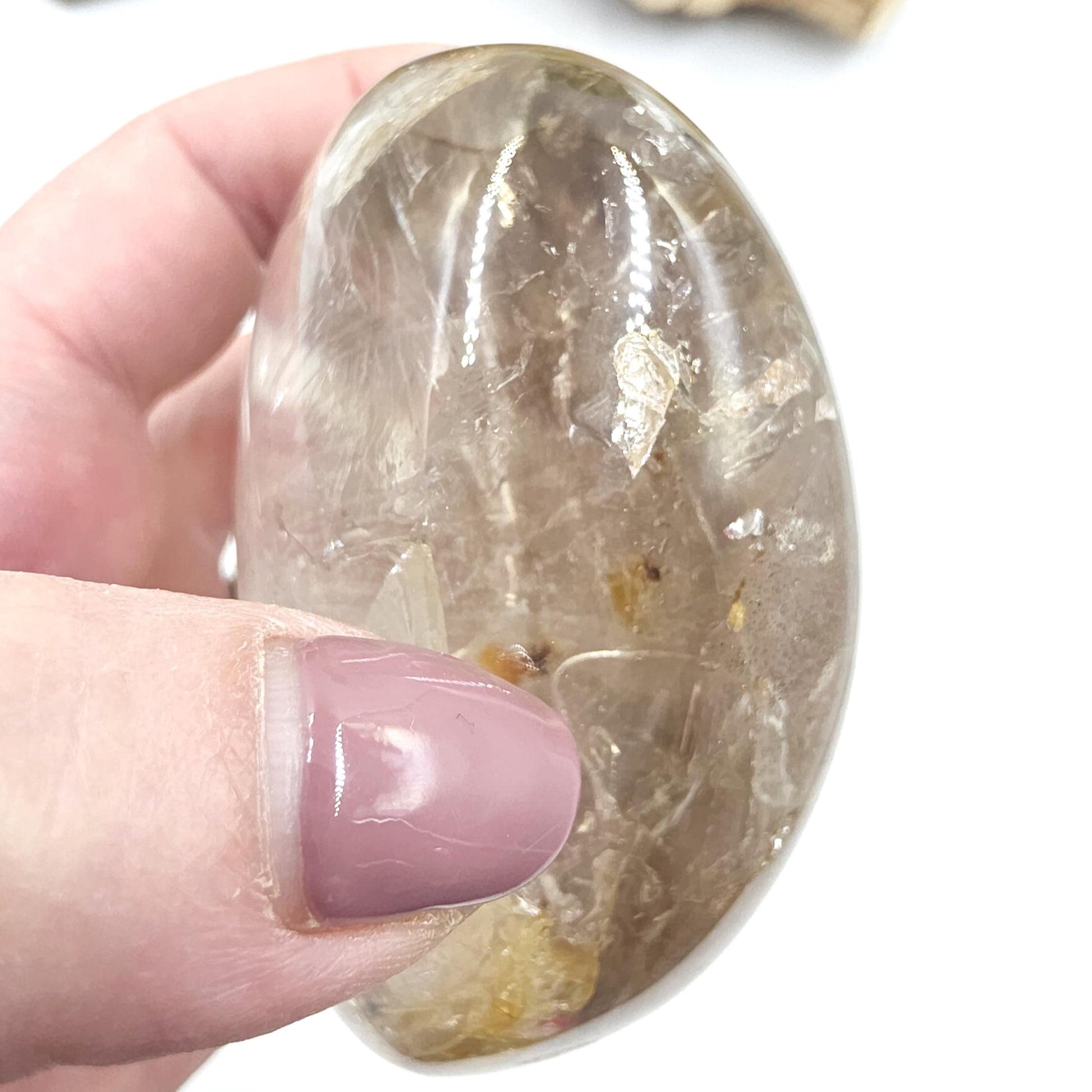 Skeletal Quartz Enhydro Freeform with Moving Bubble & Rainbows – Rare Transformation Crystal, 495g