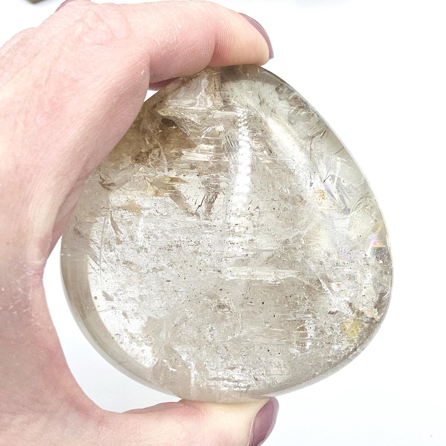Skeletal Quartz Enhydro Freeform with Moving Bubble & Rainbows – Rare Transformation Crystal, 495g