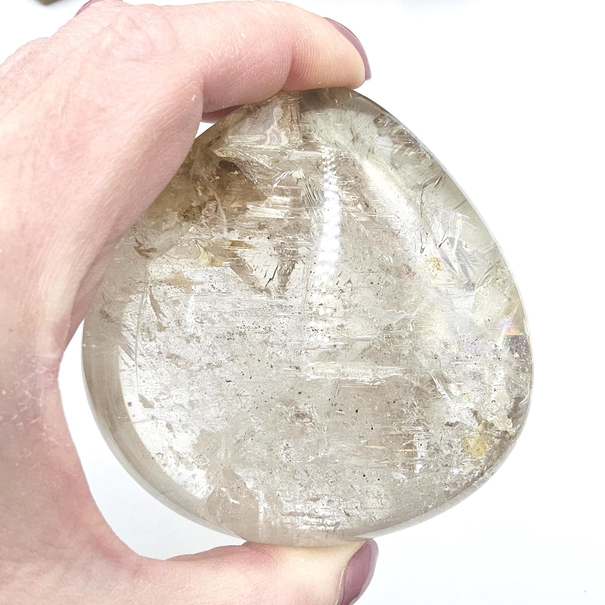 Skeletal Quartz Enhydro Freeform with Moving Bubble & Rainbows – Rare Transformation Crystal, 495g