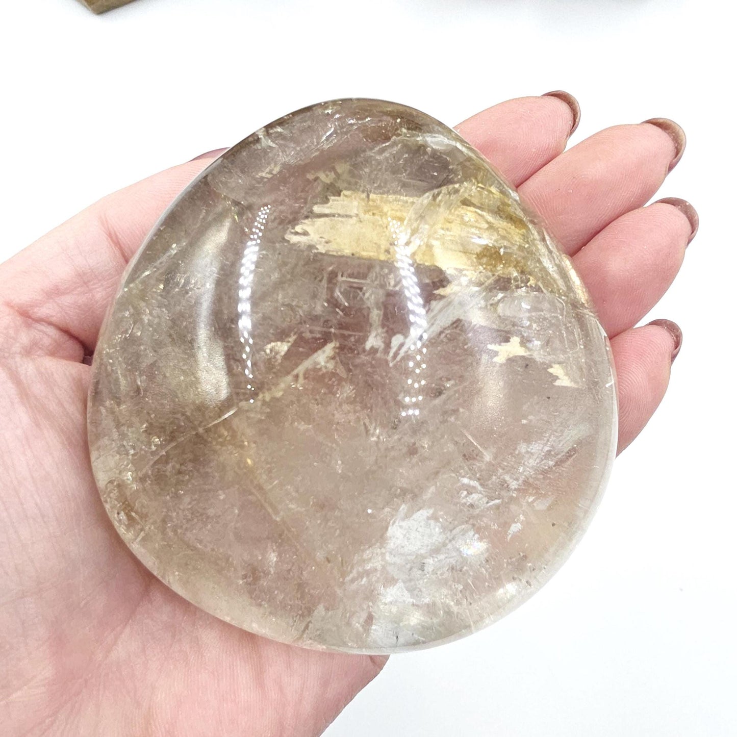Skeletal Quartz Enhydro Freeform with Moving Bubble & Rainbows – Rare Transformation Crystal, 495g
