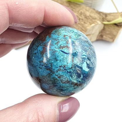 Phoenix Turquoise Sphere – Transformation, Strength & Heart Chakra Energy Crystal, 42mm