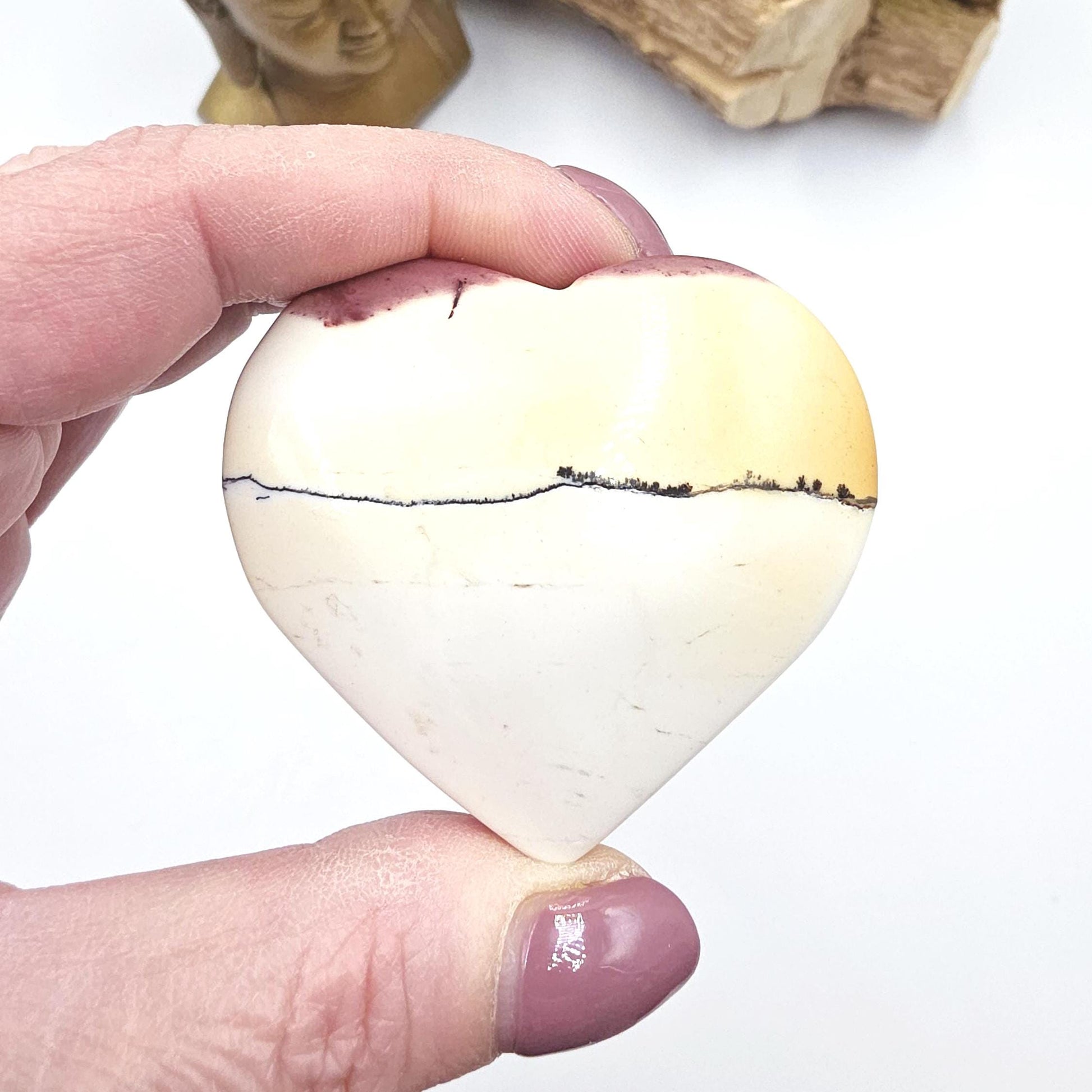 Large Mookaite Crystal Heart – Strength, Grounding & Nurturing Energy Stone, 75g