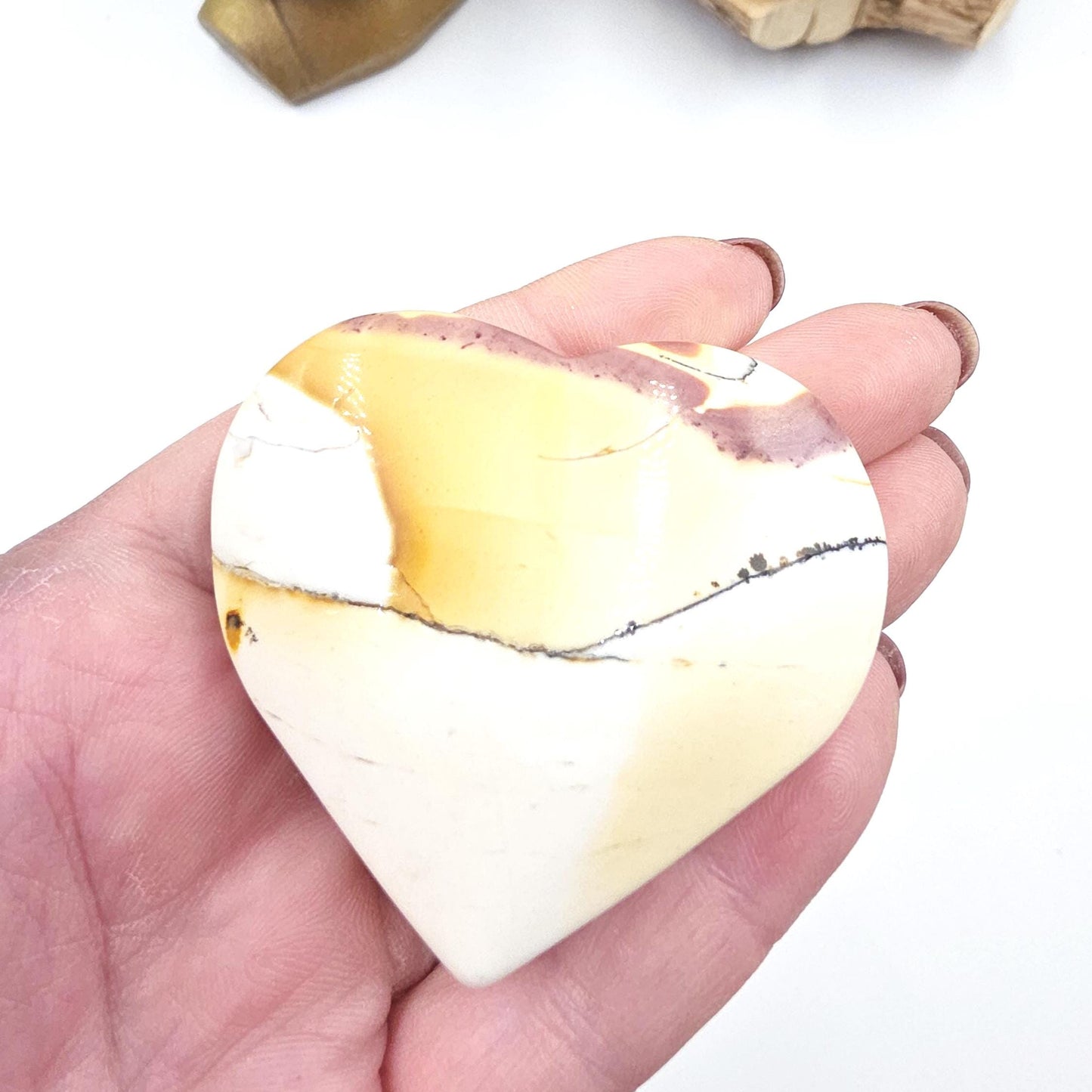Large Mookaite Crystal Heart – Strength, Grounding & Nurturing Energy Stone, 75g
