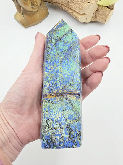 Azurite Tower – Intuition, Insight & Spiritual Awareness Crystal, 14cm