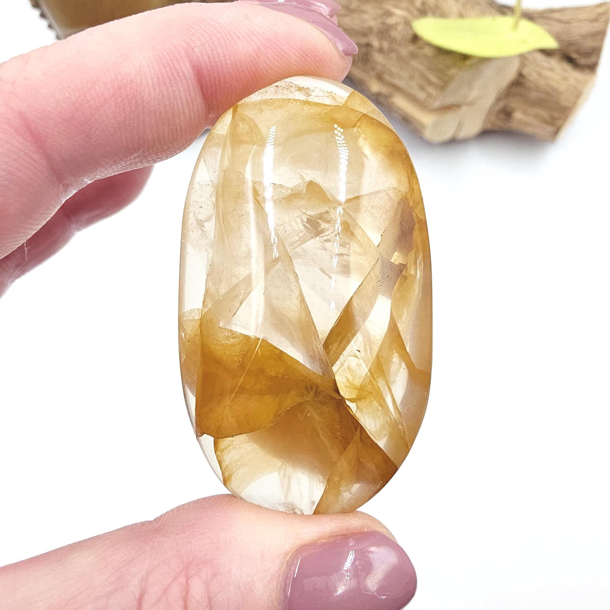 High Grade Golden Healer Palm Stone – Deep Healing & Spiritual Balance Crystal, 60g