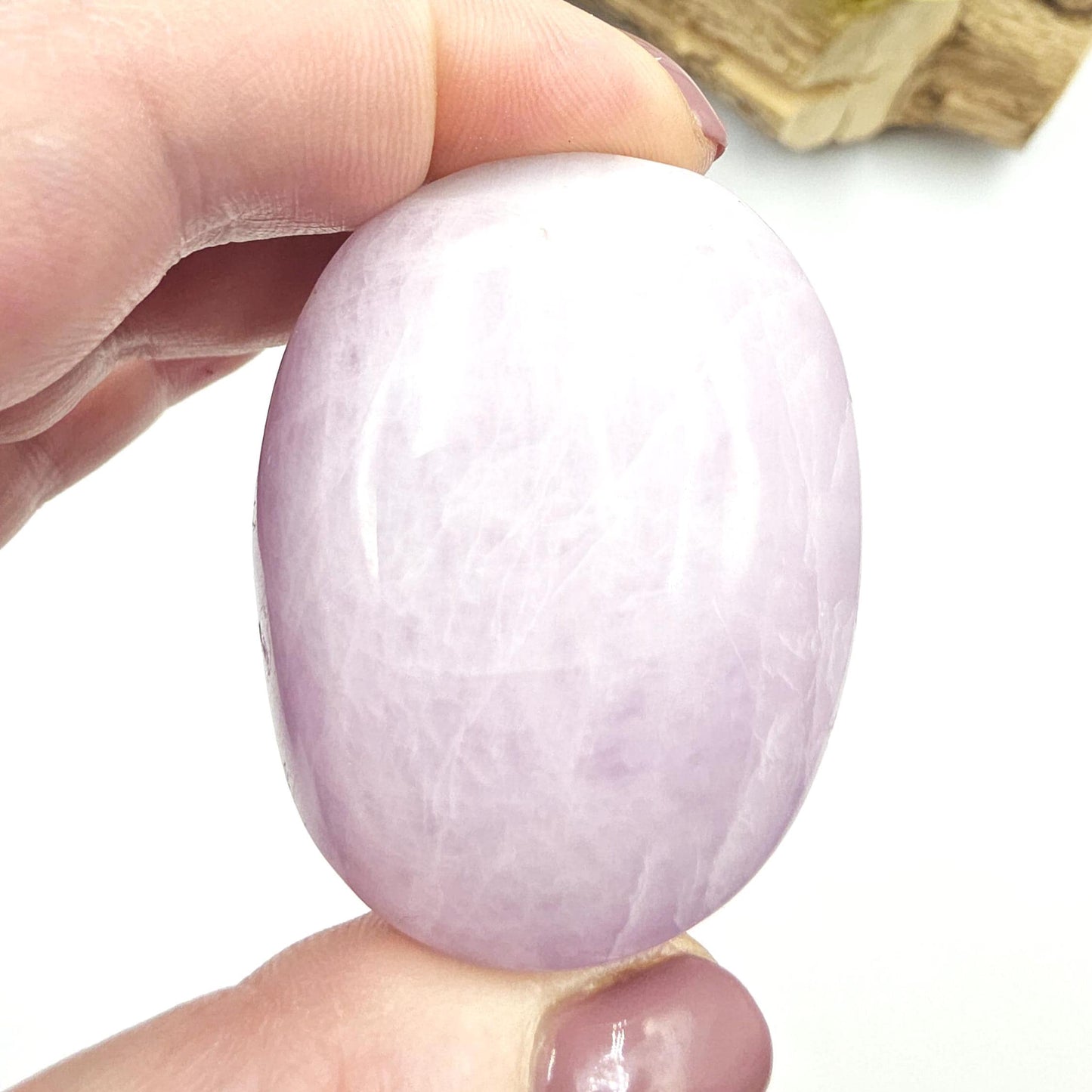 Flashy Chunky Kunzite Crystal Palm Stone - Heart Chakra & Emotional Healing Crystal, 100g