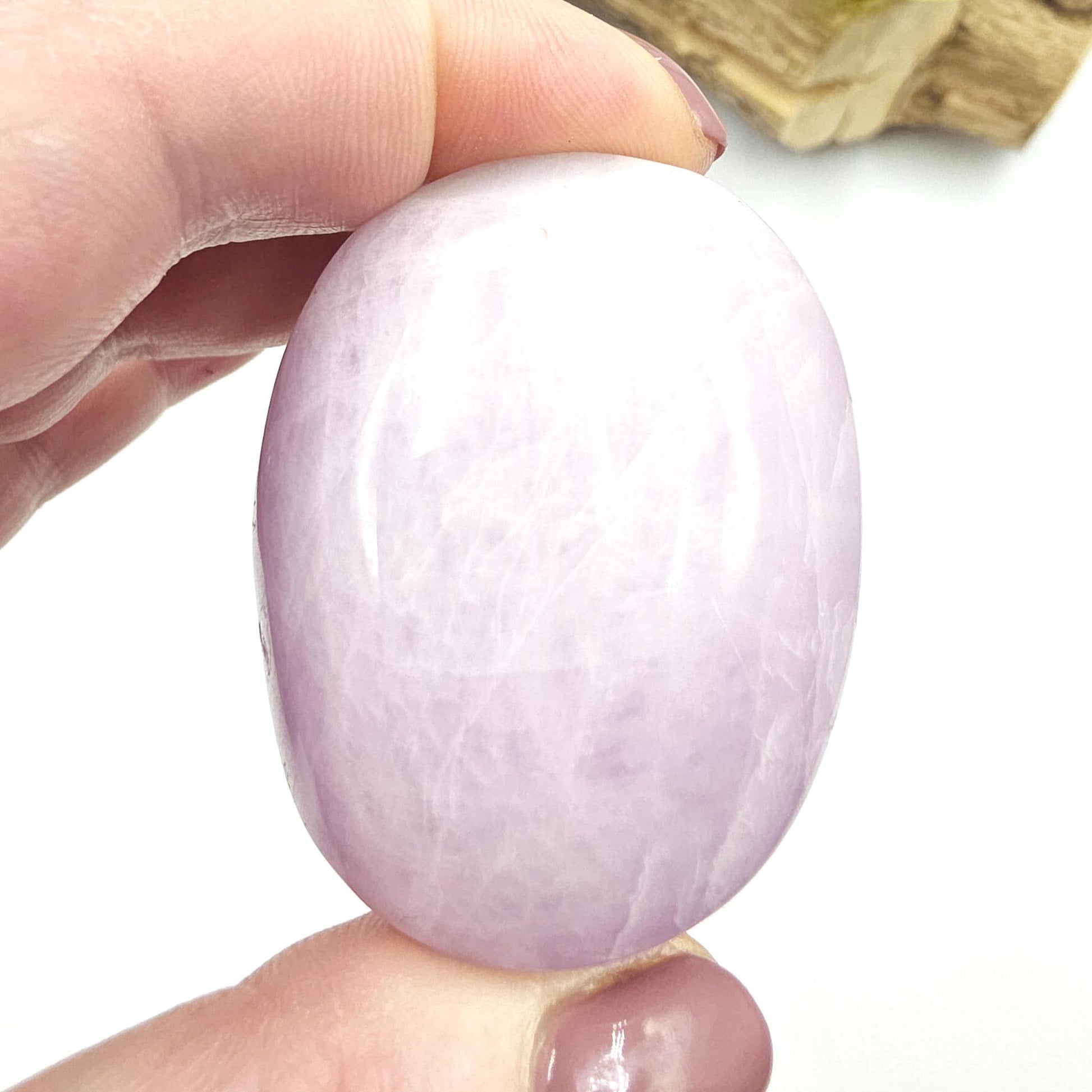 Flashy Chunky Kunzite Crystal Palm Stone - Heart Chakra & Emotional Healing Crystal, 100g