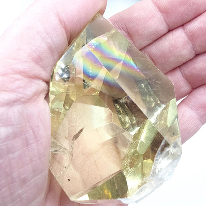 Citrine Freeform with Large Rainbow – Abundance, Confidence & Positive Energy Crystal, 165g