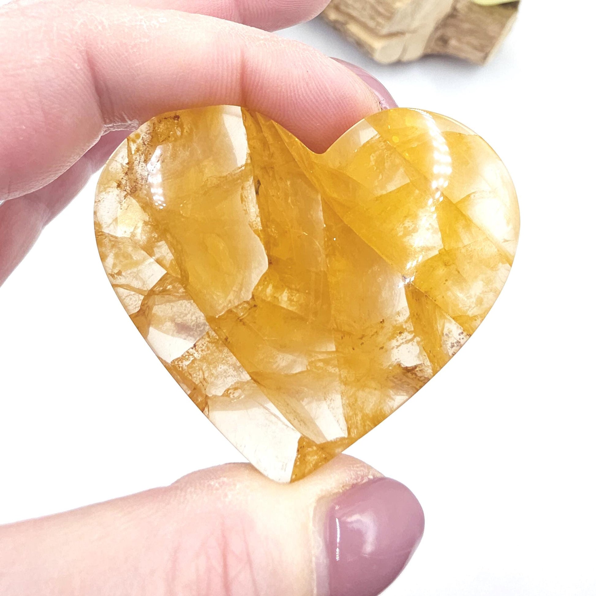 High Grade Golden Healer Quartz Heart – Healing, Energy Amplification & Chakra Alignment Crystal, 70g