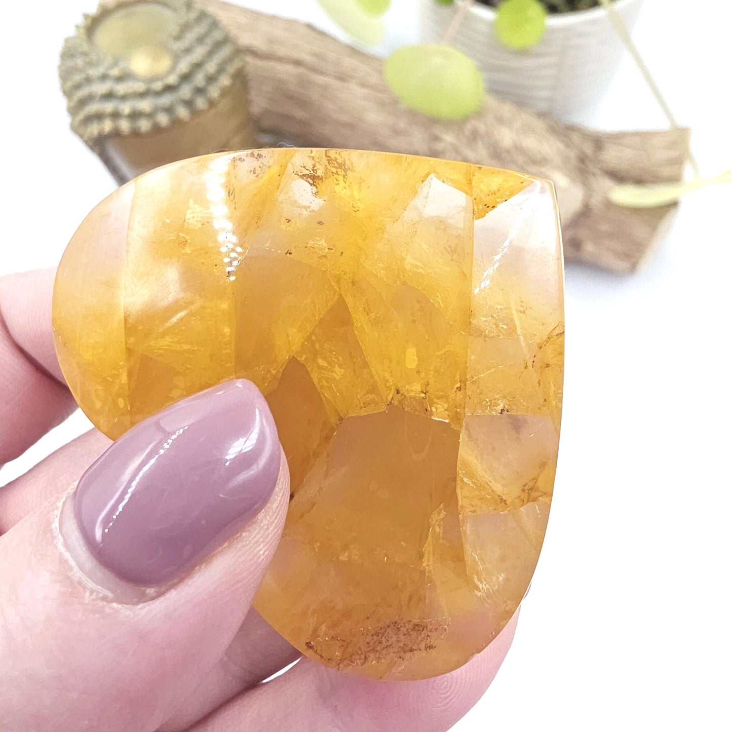 High Grade Golden Healer Quartz Heart – Healing, Energy Amplification & Chakra Alignment Crystal, 70g