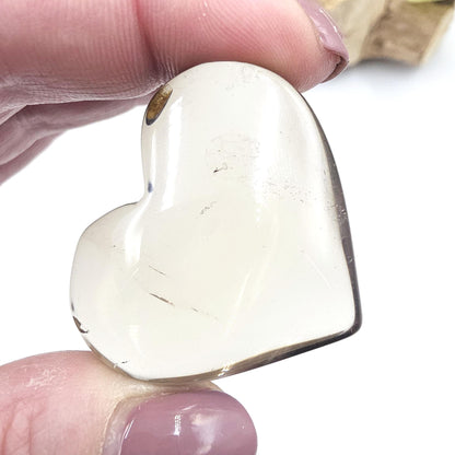 High Grade Smoky Quartz Heart – Grounding, Protection & Root Chakra Energy Crystal, 35g