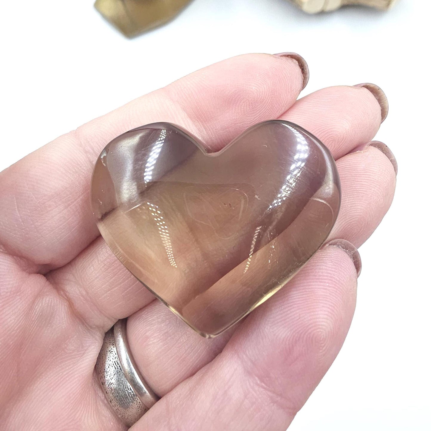 High Grade Smoky Quartz Heart – Grounding, Protection & Root Chakra Energy Crystal, 35g
