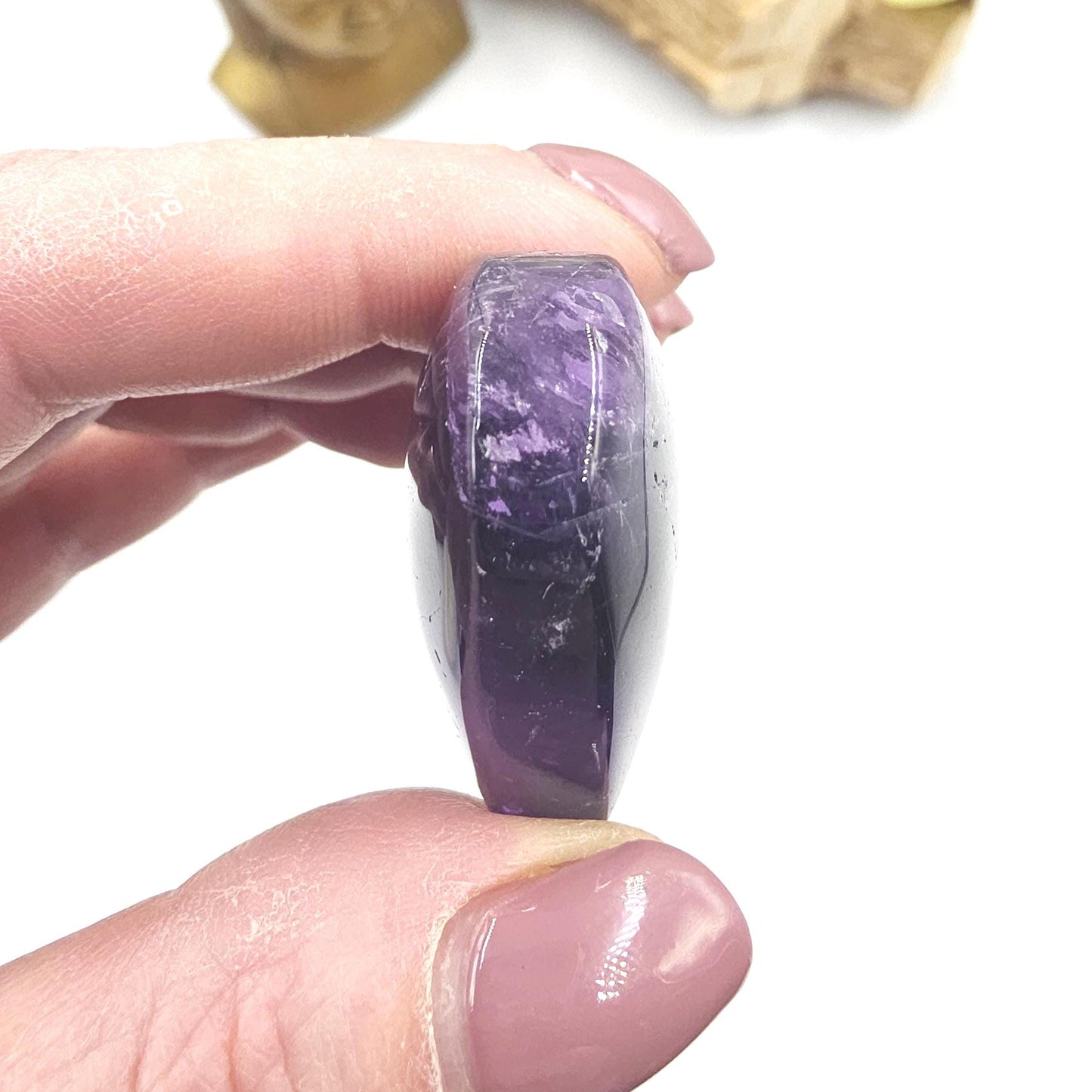Amethyst Crystal Heart – Peace, Protection & Spiritual Healing Gemstone Carving, 35g