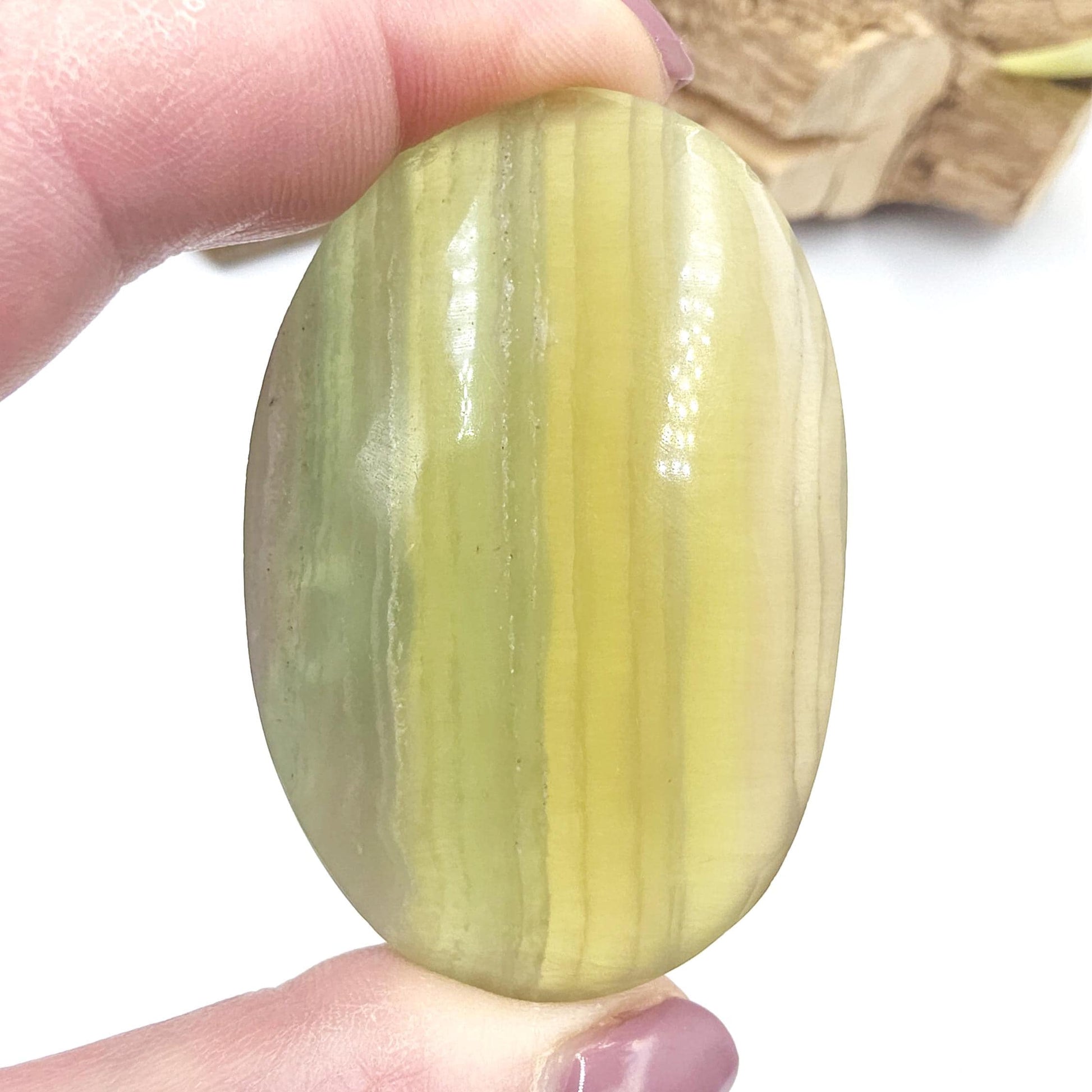 Silk Fluorite Palm Stone – Clarity, Calm & Soothing Flow Energy Crystal, 85g