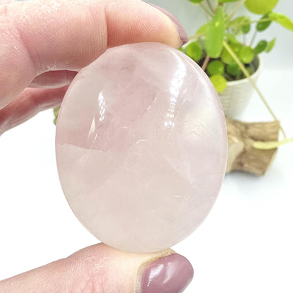 Rose Quartz Palm Stone – Love, Healing & Heart Chakra Crystal, 75g