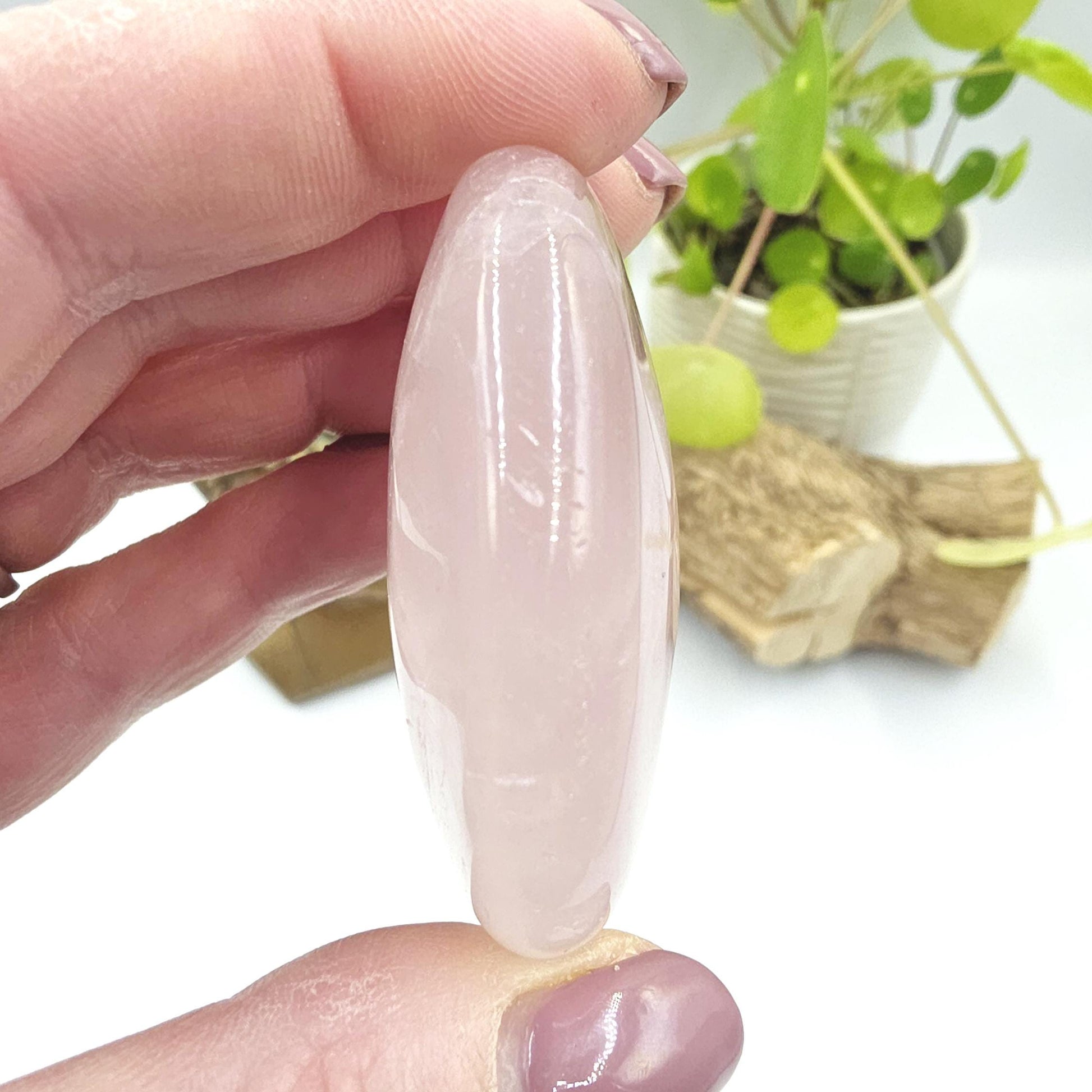 Rose Quartz Palm Stone – Love, Healing & Heart Chakra Crystal, 75g