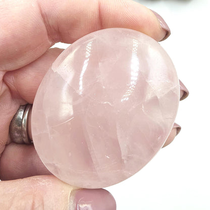 Rose Quartz Palm Stone – Love, Healing & Heart Chakra Crystal, 75g