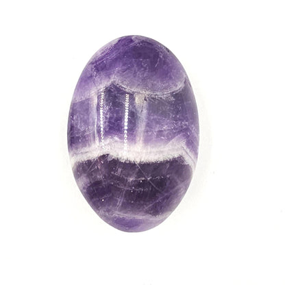 Dream Amethyst (Chevron) Palm Stone – Intuition, Calm & Spiritual Clarity Crystal, 105g