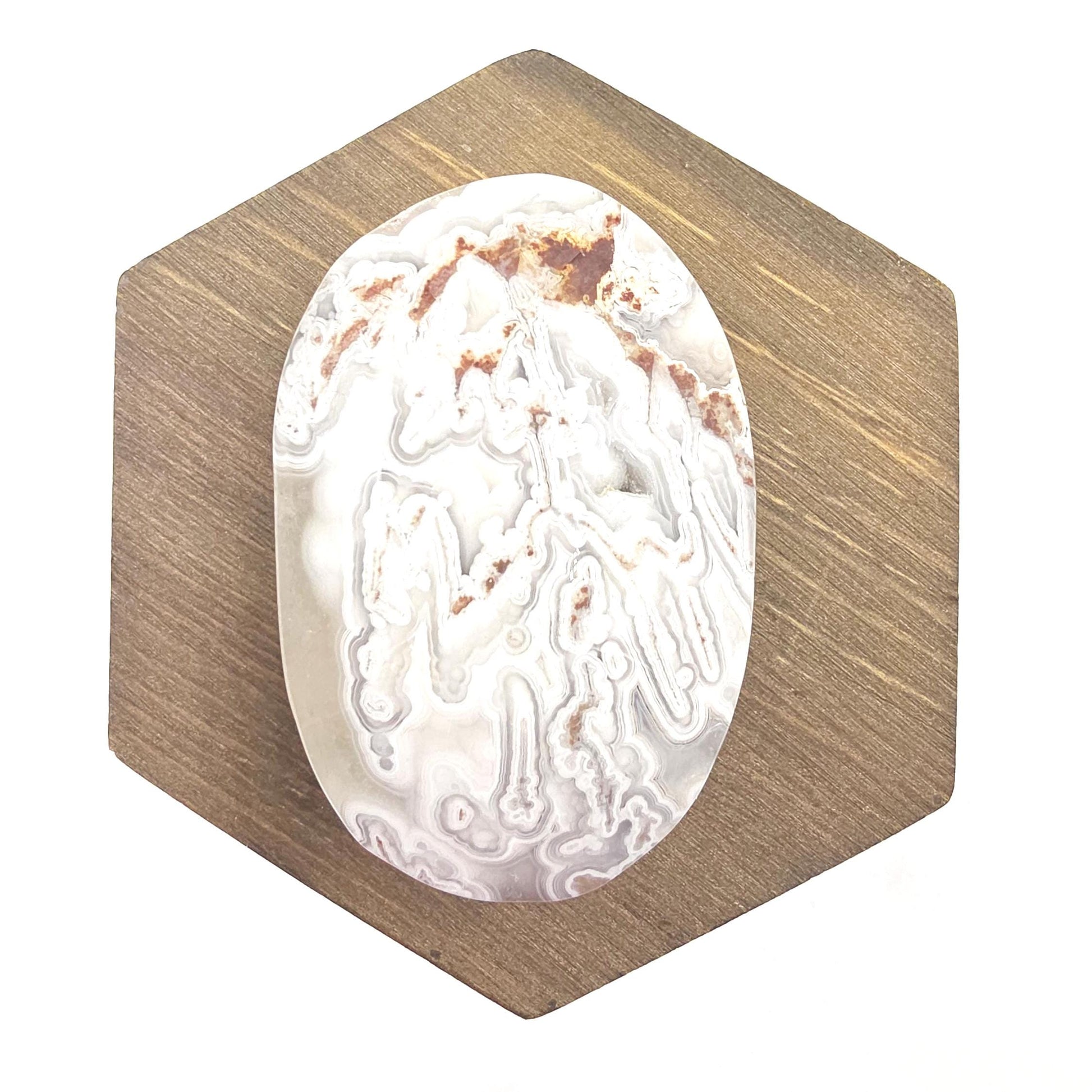 Mexican Crazy Lace Agate Palm Stone - Joy, Positivity & Protection Healing Crystal, 85g