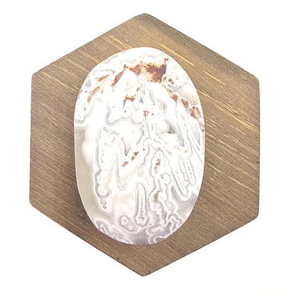 Mexican Crazy Lace Agate Palm Stone - Joy, Positivity & Protection Healing Crystal, 85g