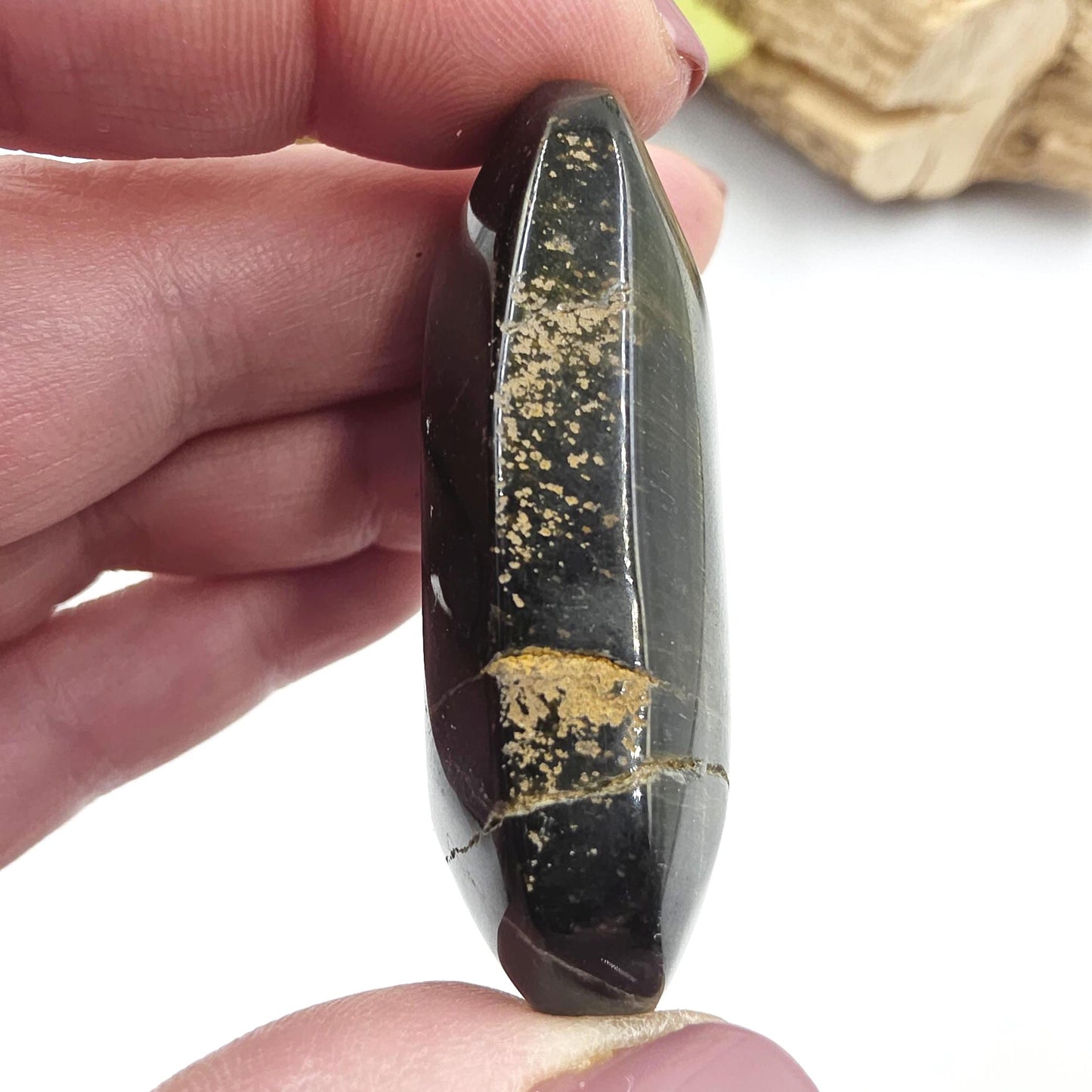 Blue Tiger's Eye Palm Stone - Protection & Intuition Healing Crystal, 50g