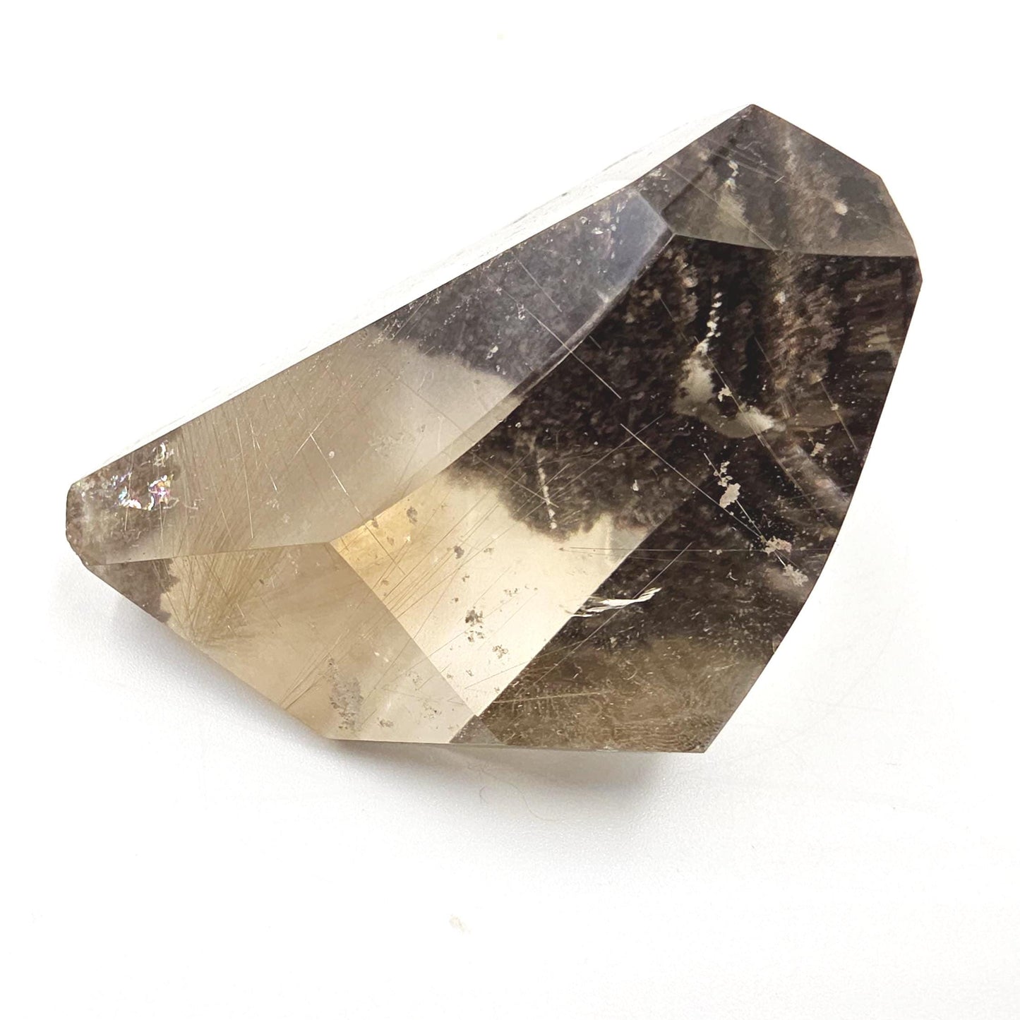 Golden Rutile & Garden Quartz (Lodolite) Freeform – Manifestation, Clarity and Energy Amplification Crystal, 140g