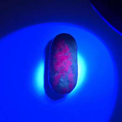 Ruby in Fuchsite Palm Stone (UV Reactive) - Heart Chakra Healing & Vitality, 45g