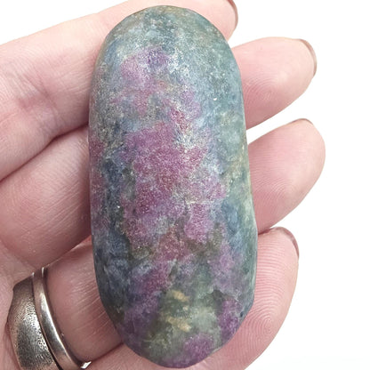 Ruby in Fuchsite Palm Stone (UV Reactive) - Heart Chakra Healing & Vitality, 45g