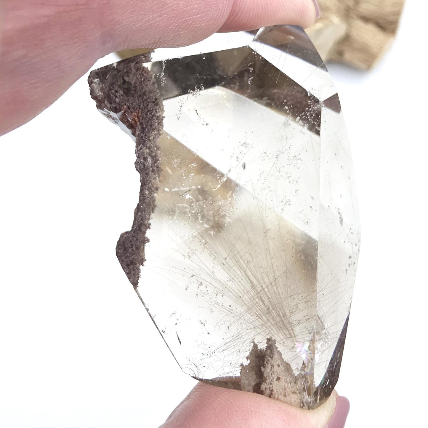 Golden Rutile & Garden Quartz (Lodolite) Freeform – Manifestation, Clarity and Energy Amplification Crystal, 140g