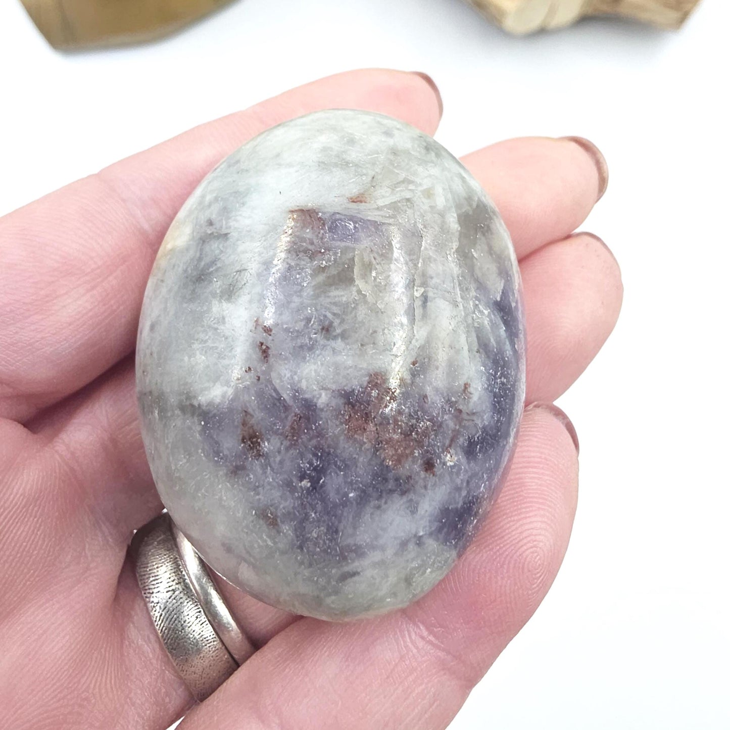 Unicorn Stone Palm Stone (Pegmatite) – Calm, Comfort & Emotional Healing Crystal, 75g
