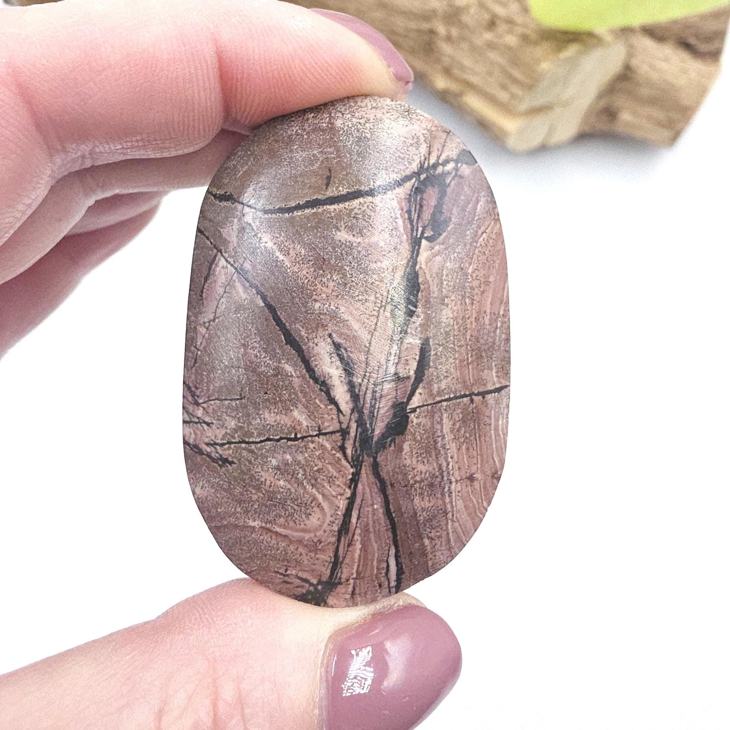 Picture Jasper Palm Stone – Grounding, Stability & Earth Connection Crystal, 55g