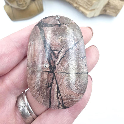 Picture Jasper Palm Stone – Grounding, Stability & Earth Connection Crystal, 55g