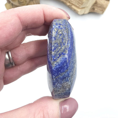 Lapis Lazuli Palm Stone - Wisdom & Truth Third Eye Chakra Crystal - 105g