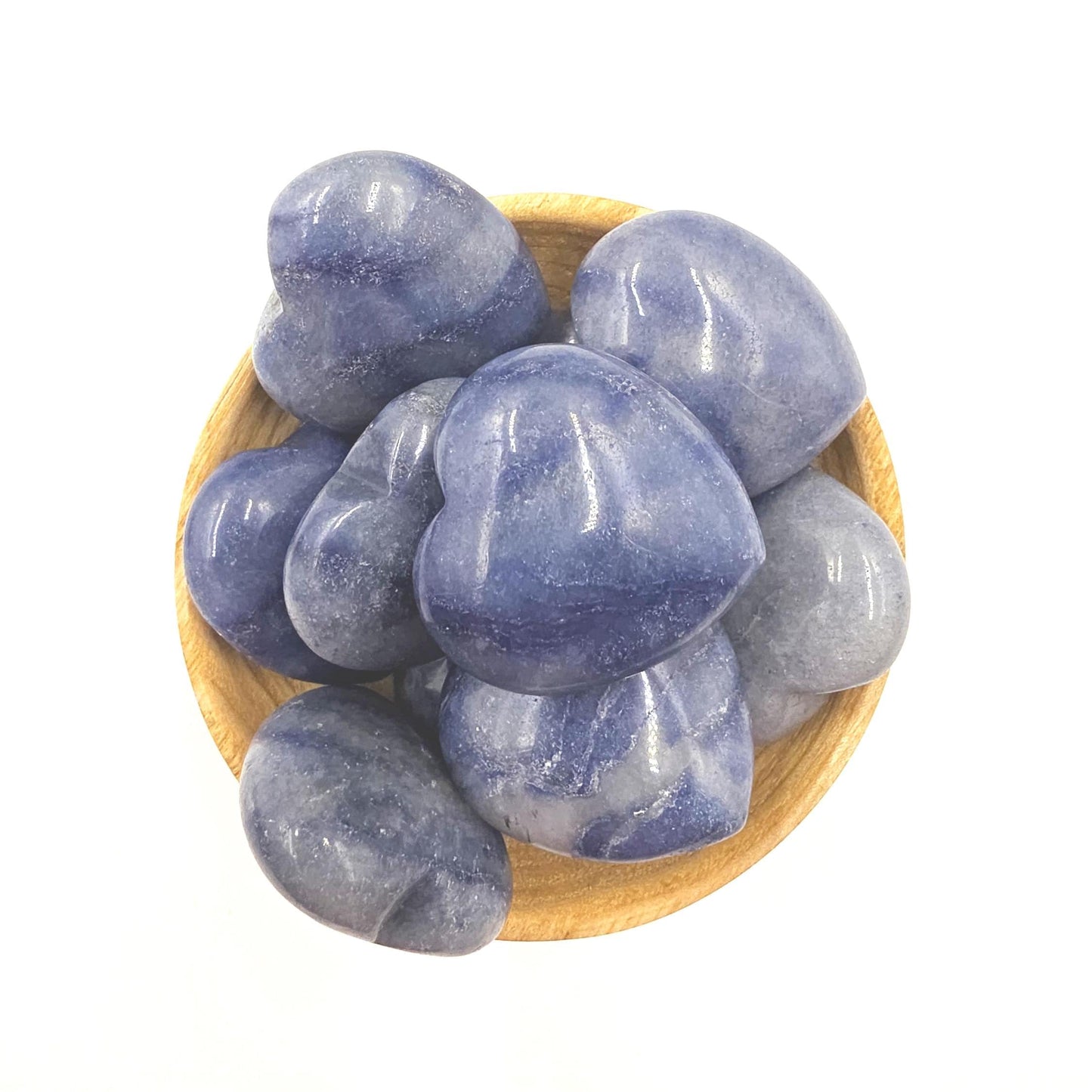 Blue Aventurine Crystal Hearts – Calm, Confidence & Emotional Balance Crystal, 30mm