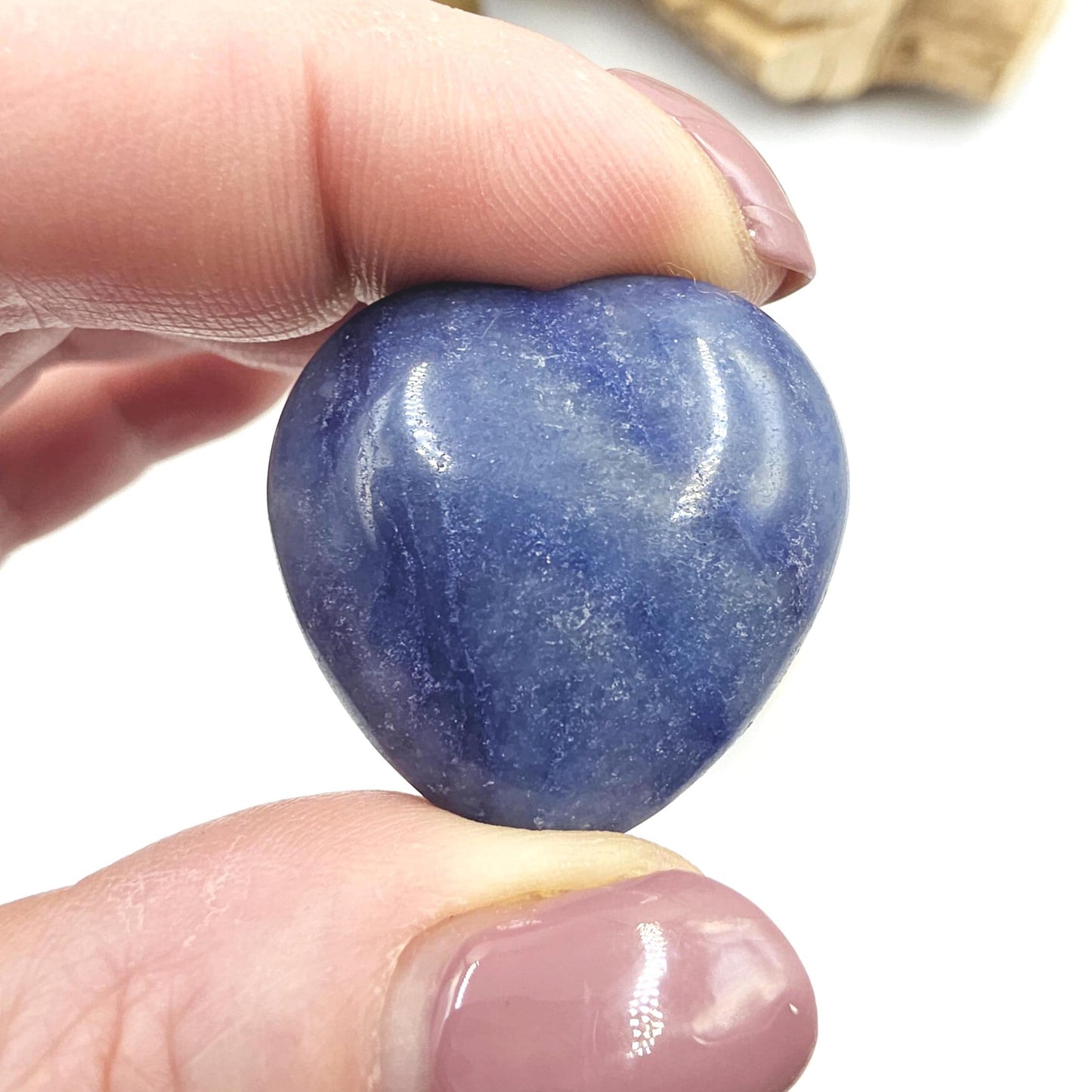 Blue Aventurine Crystal Hearts – Calm, Confidence & Emotional Balance Crystal, 30mm