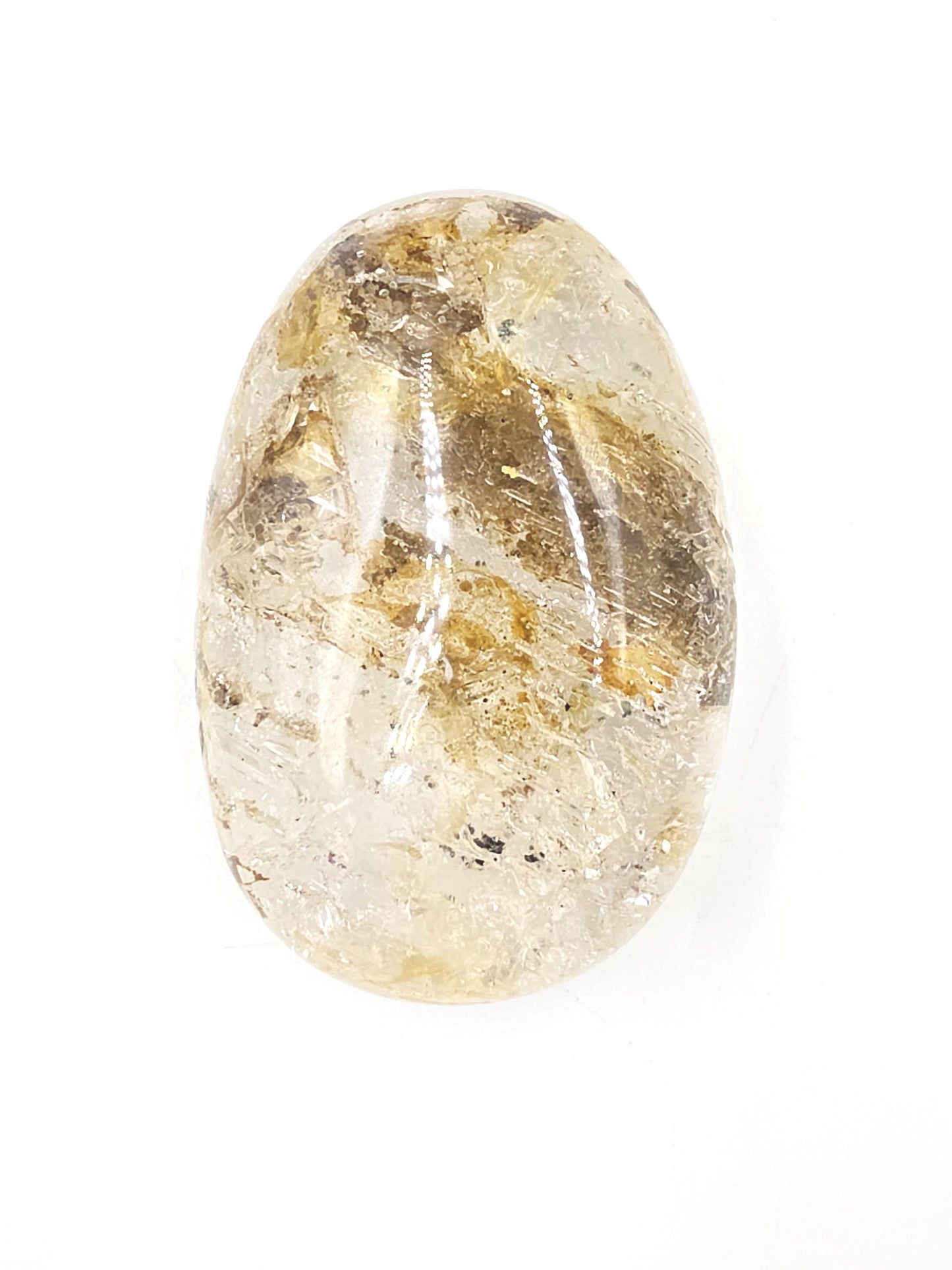 High Grade Large Flashy Skeletal Quartz Palm Stone – Transformation & Spiritual Clarity Crystal, 410g