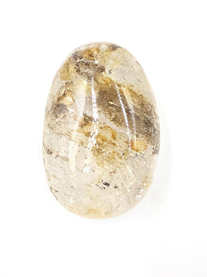 High Grade Large Flashy Skeletal Quartz Palm Stone – Transformation & Spiritual Clarity Crystal, 410g