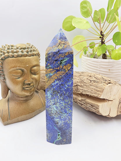 Large Azurite Tower – Intuition, Insight & Spiritual Awareness Crystal, 16cm