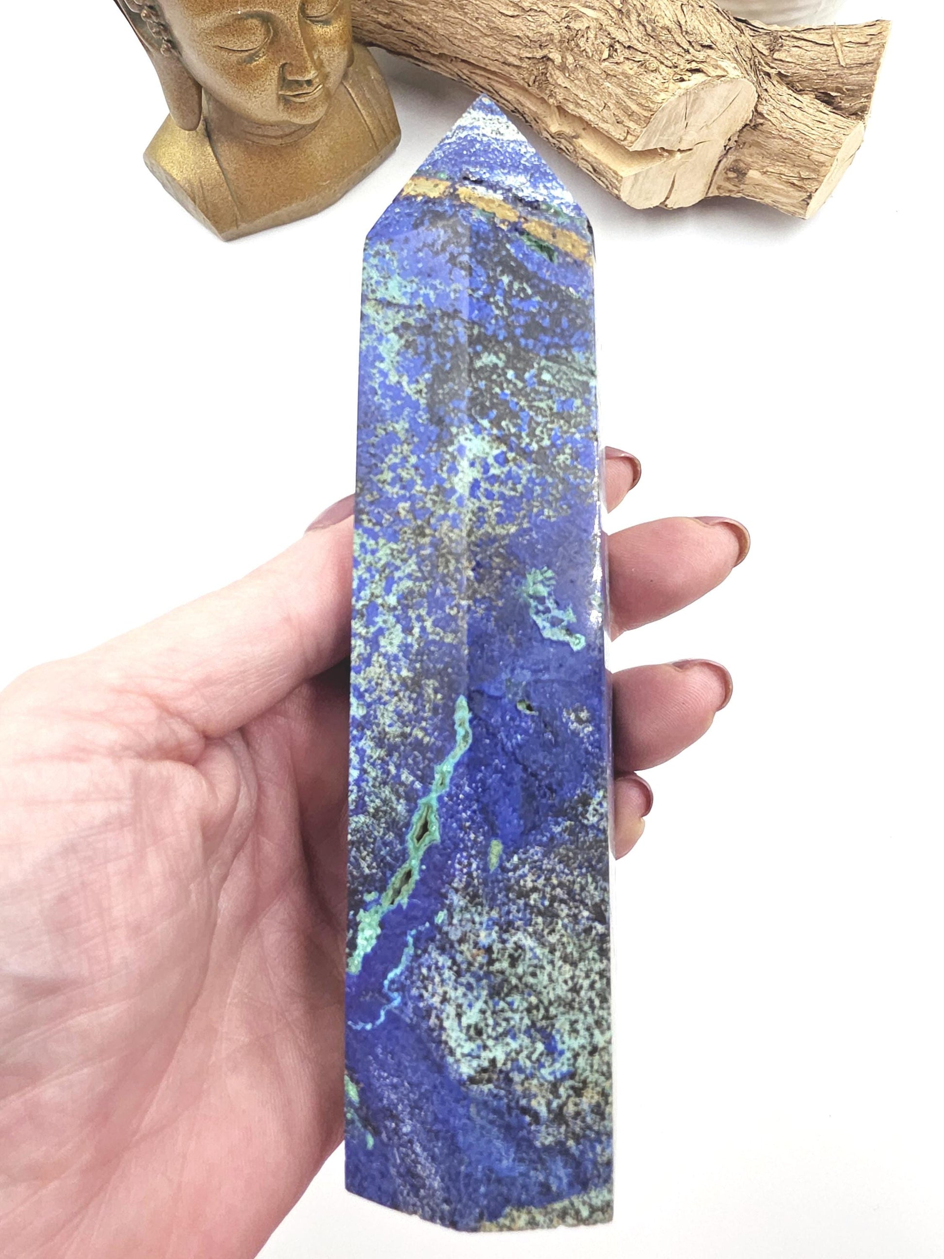Large Azurite Tower – Intuition, Insight & Spiritual Awareness Crystal, 16cm