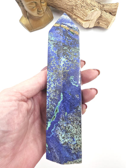 Large Azurite Tower – Intuition, Insight & Spiritual Awareness Crystal, 16cm